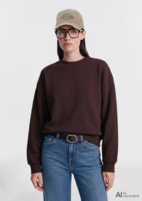 Mavi YUVARLAK YAKA BASIC SWEATSHIRT Black Coffe Kahverengi Kadın Sweatshirt M1S10576-70240