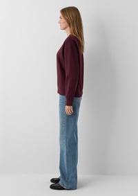 Mavi YUVARLAK YAKA BASIC SWEATSHIRT Koyu bordo Bordo Kadın Sweatshirt M1S10576-70422