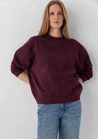 Mavi YUVARLAK YAKA BASIC SWEATSHIRT Koyu bordo Bordo Kadın Sweatshirt M1S10576-70422