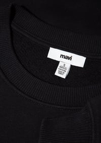 Mavi YUVARLAK YAKA LOGO SWEATSHIRT Siyah Siyah Kadın Sweatshirt M1S10490-900