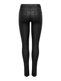 Only ONLANNE K MID WAIST COATED PNT NOOS Siyah Kadın Pantolon 15151791