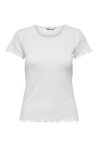 Only ONLCARLOTTA S/S TOP JRS NOOS Beyaz Kadın T-Shirt 15256154