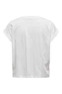 Only ONLDORIS LIFE S/S BOW TOP BOX JRS Beyaz Kadın T-Shirt 15320665