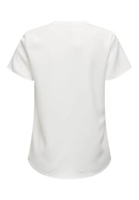Only ONLELITE LIFE S/S V-NECK TOP NOOS PTM Beyaz Kadın T-Shirt 15339740