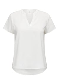 Only ONLELITE LIFE S/S V-NECK TOP NOOS PTM Beyaz Kadın T-Shirt 15339740