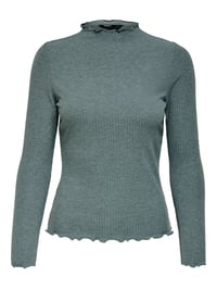 Only ONLEMMA L/S HIGH NECK TOP NOOS JRS Yeşil Kadın T-Shirt 15180040