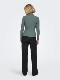 Only ONLEMMA L/S HIGH NECK TOP NOOS JRS Yeşil Kadın T-Shirt 15180040