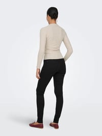 Only ONLEMMA L/S HIGH NECK TOP NOOS JRS Bej Kadın T-Shirt 15180040