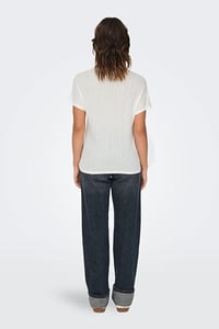 Only ONLIRINA S/S O-NECK TOP JRS NOOS Beyaz Kadın T-Shirt 15349079