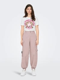 Only ONLLENNI LIFE REG S/S WILD TOP BOX JRS Beyaz Kadın T-Shirt 15290640