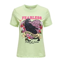 Only ONLLENNI LIFE REG S/S WILD TOP BOX JRS Yeşil Kadın T-Shirt 15290640