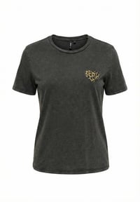 Only ONLLUCY S/S EMB. TOP BOX CC CS JRS Siyah Kadın T-Shirt 15366076