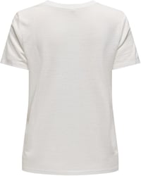 Only ONLNEW BELLE S/S LOVE V-NECK TOP BOX JRS Beyaz Kadın T-Shirt 15343216