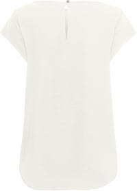 Only ONLNOVA LIFE LUX  S/S TOP SOLID Beyaz Kadın T-Shirt 15222170
