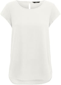 Only ONLNOVA LIFE LUX  S/S TOP SOLID Beyaz Kadın T-Shirt 15222170