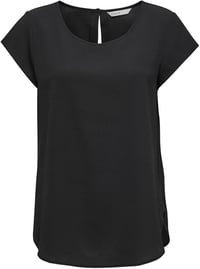 Only ONLNOVA LIFE LUX  S/S TOP SOLID Siyah Kadın T-Shirt 15222170