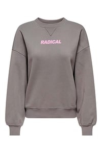 Only ONLSOFIA L/S WORD O-NECK SWT Gri Kadın Sweatshirt 15329876