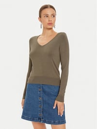 Only ONLVENICE LIFE LS VNECK PULLO KNT NOOS Gri Kadın Kazak 15333990