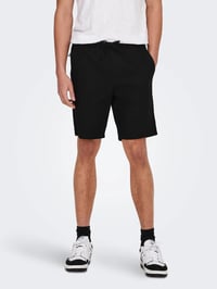 Only&Sons ONSLINUS 0007 COT LIN SHORTS NOOS Siyah Erkek Şort 22024967