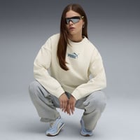 Puma ESS NATURE 2.0  Crew Beyaz Kadın Sweatshirt 68807887