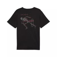 Puma M Run Illustration Graphic T Siyah Erkek T-Shirt 52844601