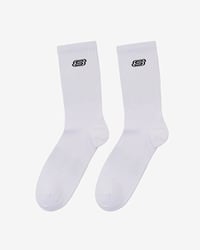 Skechers 2'li Paket Athleisure S Logo Uzun Çorap Beyaz Unisex Çorap