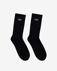 Skechers 2'li Paket Athleisure S Logo Uzun Çorap Siyah Unisex Çorap