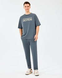 Skechers M Heavy Fabric T-Shirt Gri Erkek T-Shirt S2520120-3998