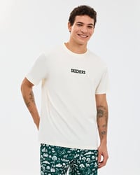 Skechers M Regular T-Shirt Beyaz Erkek T-Shirt S2610115-3855
