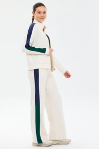 Skechers W Colour Block Track Suit Beyaz Kadın Eşofman Takımı S2610027-3855