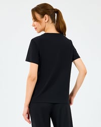 Skechers W Light Fabric T-Shirt Siyah Kadın T-Shirt S2520239-3817