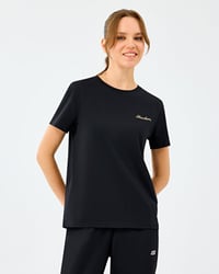 Skechers W Light Fabric T-Shirt Siyah Kadın T-Shirt S2520239-3817