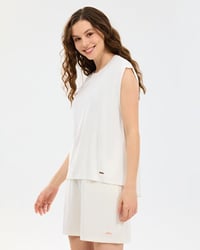 Skechers W Soft Touch Loose Fit T-Shirt Beyaz Kadın T-Shirt S2610047-3855