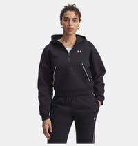 Under Armour Rival Flc Piped HZ Hoodie Siyah Kadın Sweatshirt 6003707-005