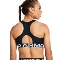 Under Armour UA HG Mid Branded Siyah Kadın Sporcu Sütyeni (Bra) 1383544-001