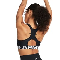 Under Armour UA HG Mid Branded Siyah Kadın Sporcu Sütyeni (Bra) 1383544-001