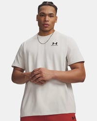 Under Armour Ua M Logo Emb Heavyweıght Ss Beyaz Erkek T-Shirt 1373997-110