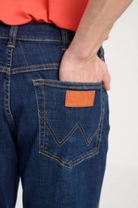 Wrangler Texas Slim Jean Pantolon Lacivert Erkek Kot Pantolon W12S085W50