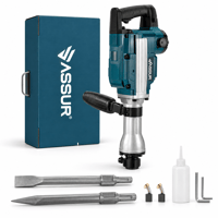 ASSUR Profesyonel Elektrikli Kırıcı Delici Yıkım Çekici Seti Çantalı