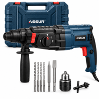 ASSUR Profesyonel Elektrikli Kırıcı Delici Matkap SDS Plus Çantalı Set