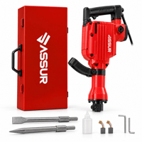 ASSUR Profesyonel Elektrikli Kırıcı Yıkım Çekici Kırmızı Çantalı Set