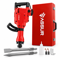 ASSUR Profesyonel Elektrikli Kırıcı Yıkım Çekici Kırmızı Çantalı Set