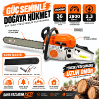 Benzinli Zincirli Odun Motoru Budama Testeresi 3 Hp 2800 Devir Ağaç Motoru