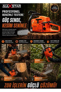 HIZAR ODUN MOTORU ÇELİK DİŞLİ BENZINLI 52 CC 2.8 HP
