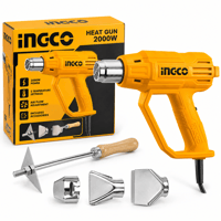INGCO 2000W Profesyonel Isı Tabancası Sıcak Hava Tabancası Nozul ve Kazıyıcı Aparatlı