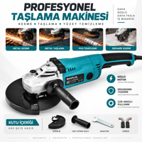 Metal Şanzıman Sipiral Taşlama Ve Kesme Makinası 2200 W 230 Mm