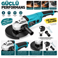Metal Şanzıman Sipiral Taşlama Ve Kesme Makinası 2200 W 230 Mm