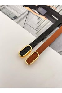 2li İthal oval Gold Tokalı ince Kadın Kemer Pantolon Kemeri Elbise Kemeri Gömlek  Ceket Kemeri