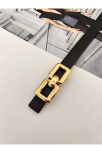 Kare Pimli Gold Tokalı Kadın Kemer Pantolon Kemeri Elbise Kemeri Gömlek Kemeri Ceket Kemeri Siyah