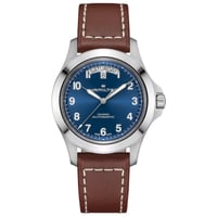 Hamilton Khaki Field King Day-Date 40mm H64475540 Otomatik Mavi Kadran Kahverengi Deri - Marmaris Gold Center